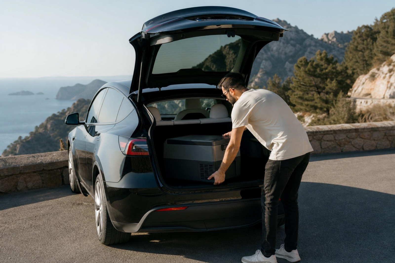Tesla Model Y Alt Bagaja 33L Buzdolabı Montajı