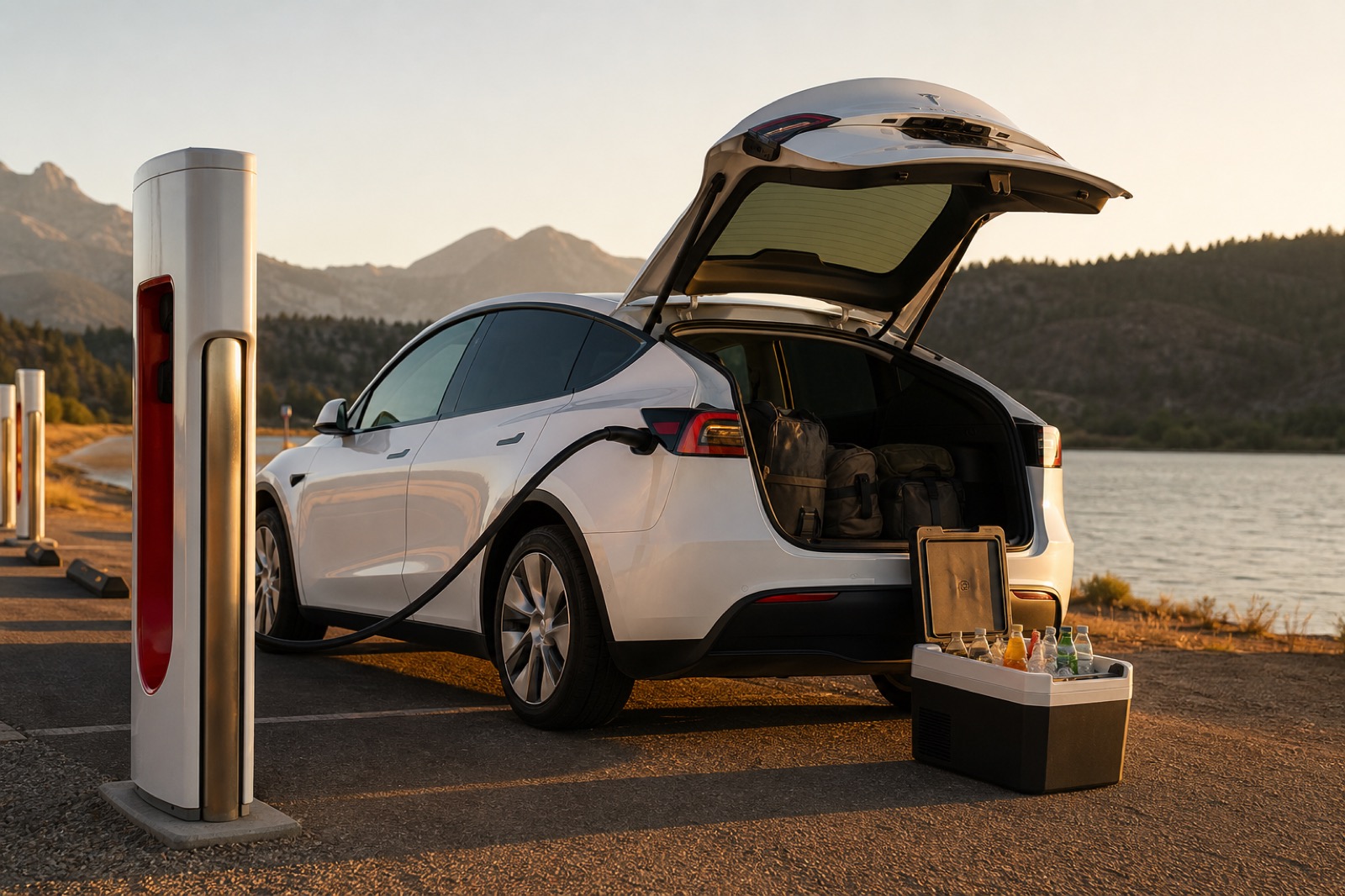 Tesla Uzun Yol ve Supercharger: Soğuk İçecek Stratejisi