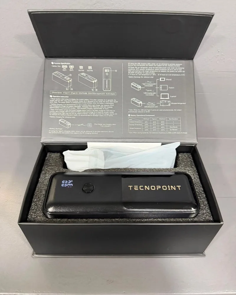 TecnoPoint 120W Taşınabilir Güç İstasyonu — 133.2Wh, Araç Buzdolabı Uyumlu 4